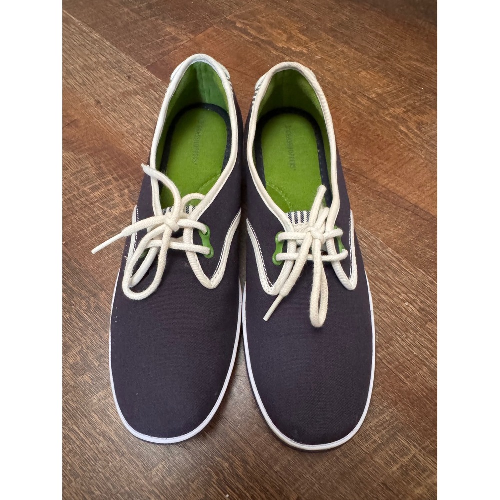 Grasshoppers by Keds Women's 8M Navy Canvas Lace Up Sneakers Nautical Preppy